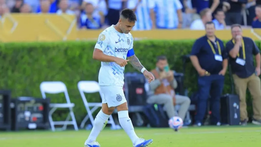 Lautaro Martínez criticó el estado del campo tras el empate del Inter en el Mundial de Clubes