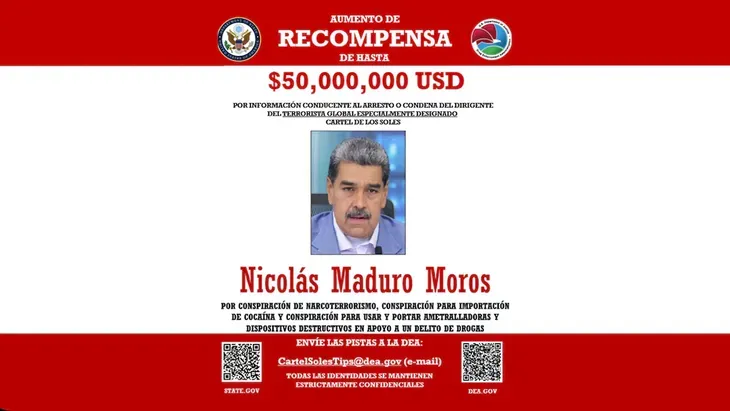 EEUU designó al Cártel de los Soles como grupo terrorista y a Nicolás Maduro como su líder
