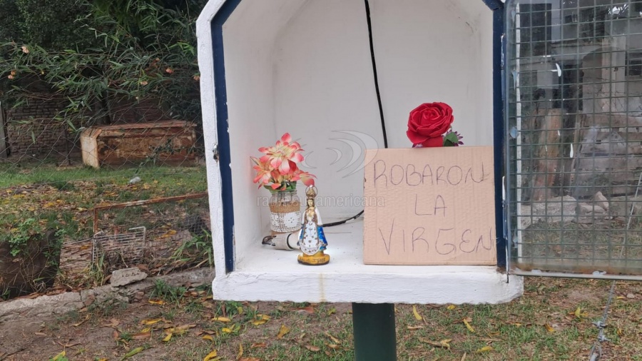 NO PERDONAN NADA: SE ROBARON UNA IMAGEN DE LA VIRGEN MARÍA